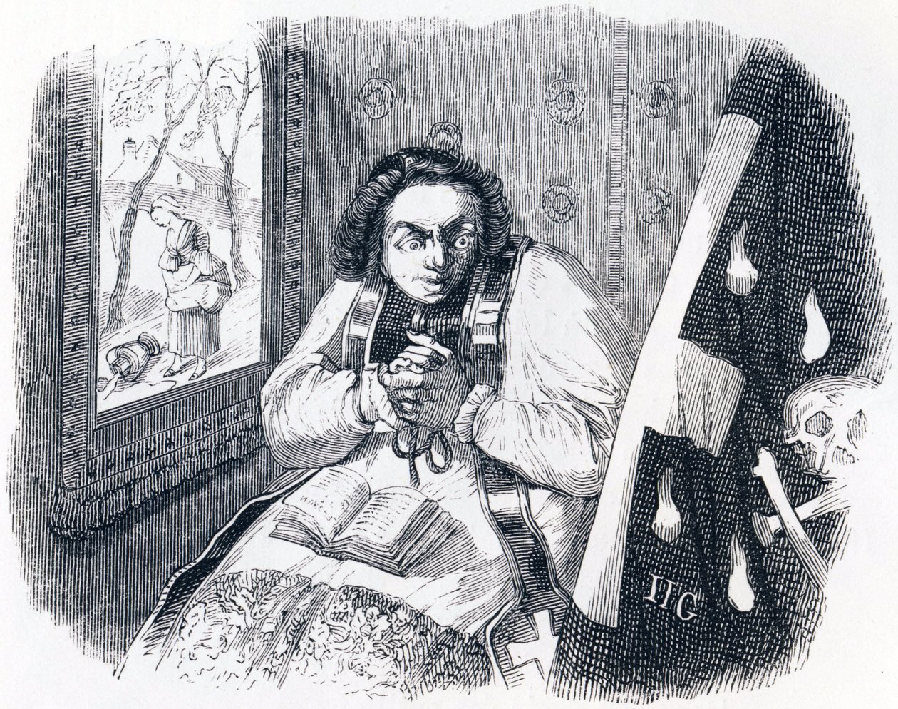 De pastoor en de dood - Fabels van La Fontaine door Grandville