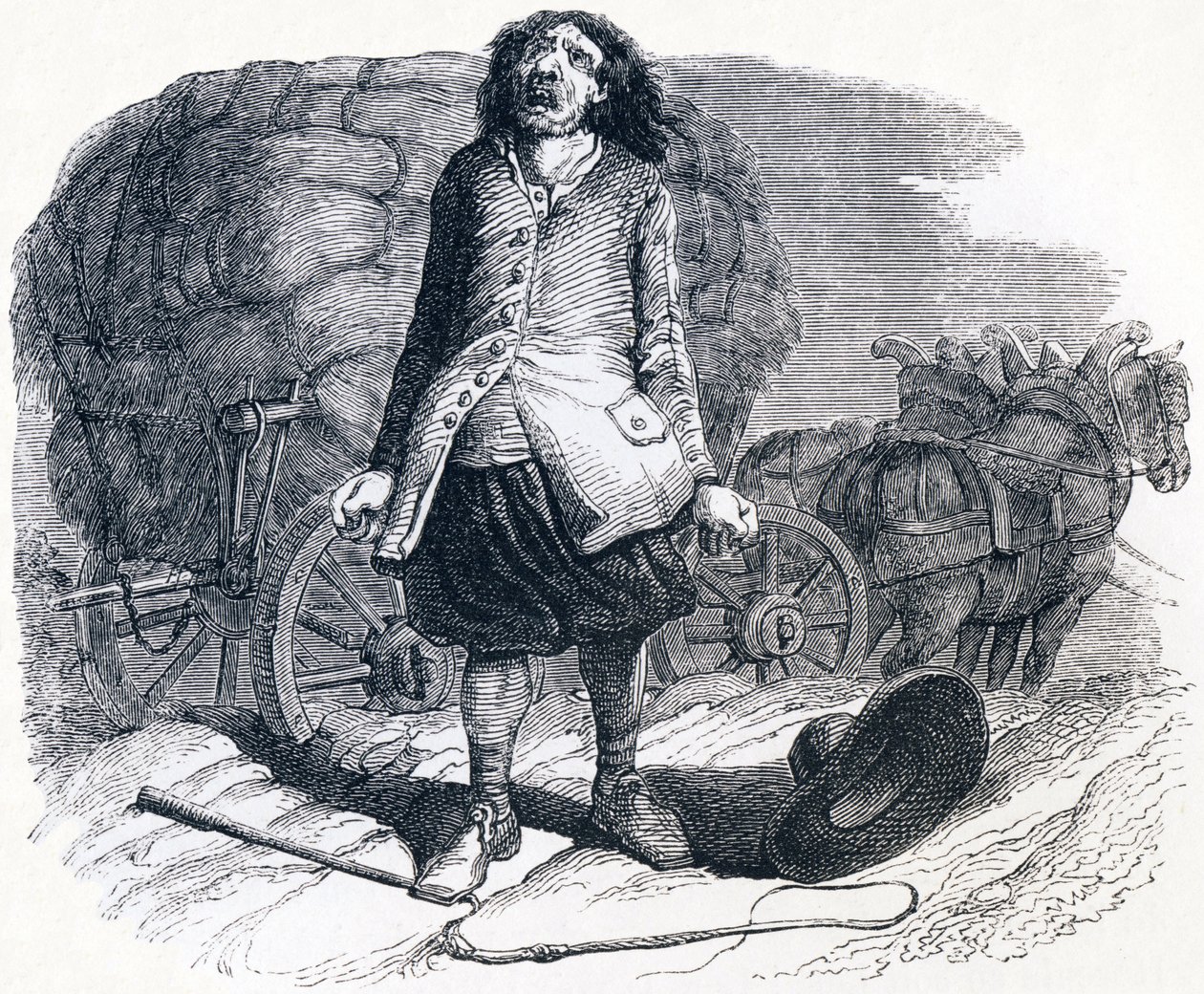 De modderige wagenmaker - Fabels van La Fontaine door Grandville