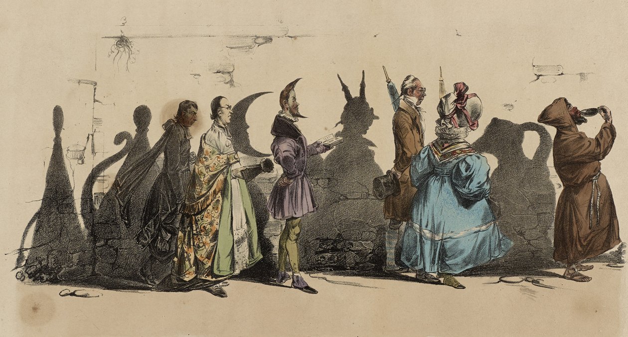 La Caricature; Les Ombres Portees, No. 5 door Grandville 1803 47 Grandville 1803 47