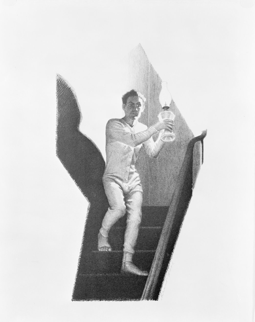 Middernachtalarm door Grant Wood