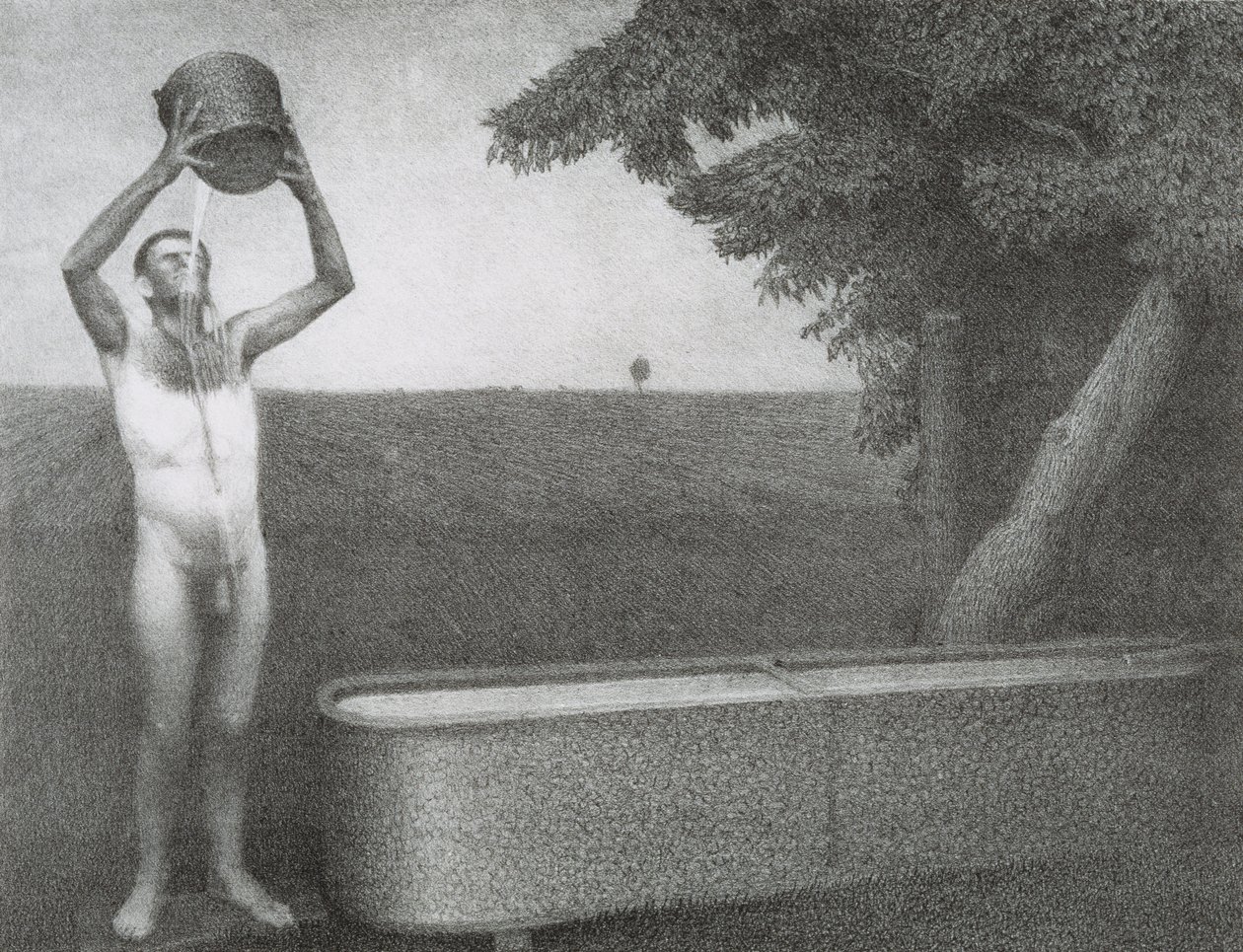 Zwoele Nacht, 1939 door Grant Wood