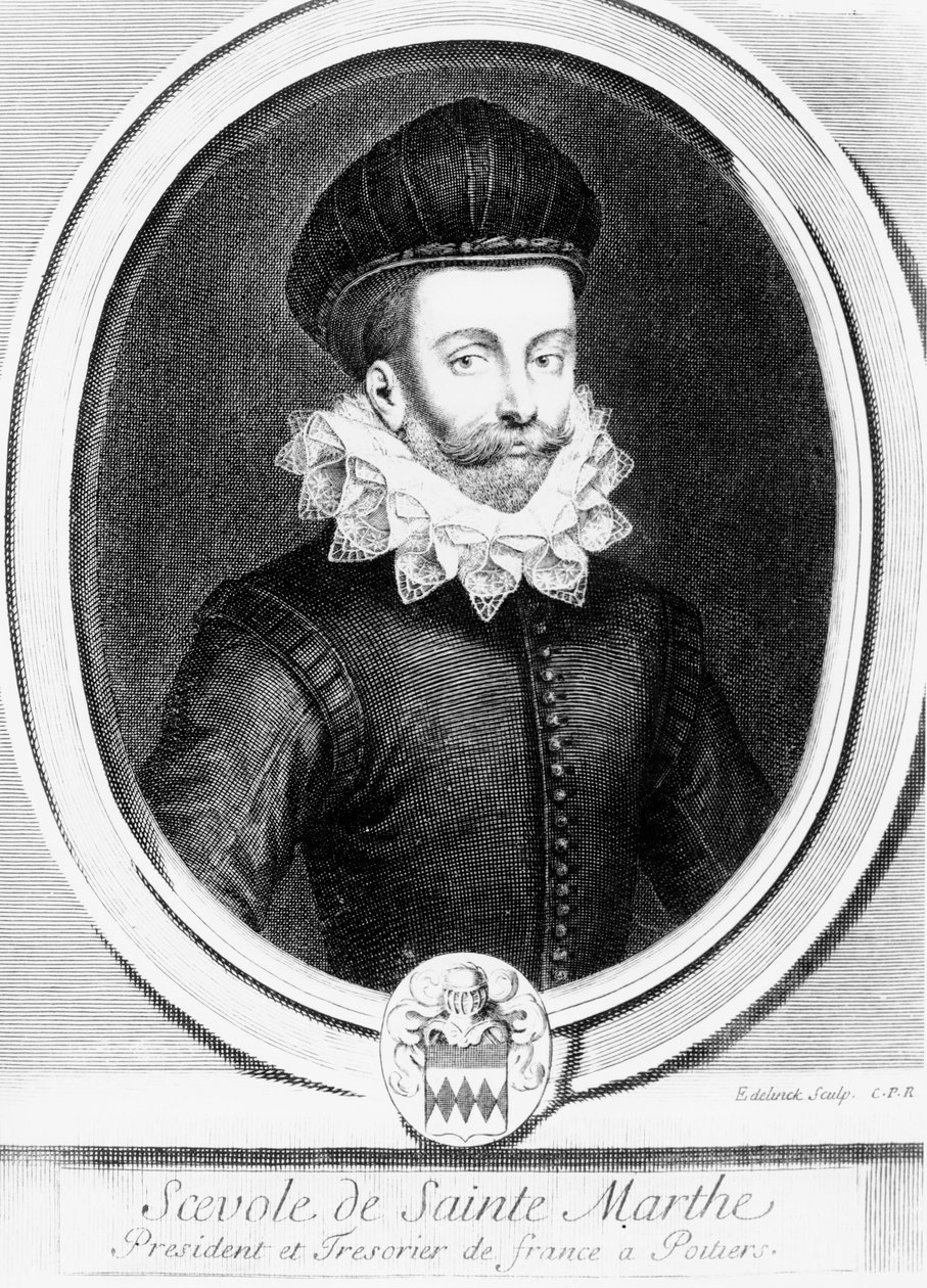 Portret van Scévole de Sainte-Marthe door Gérard Edelinck