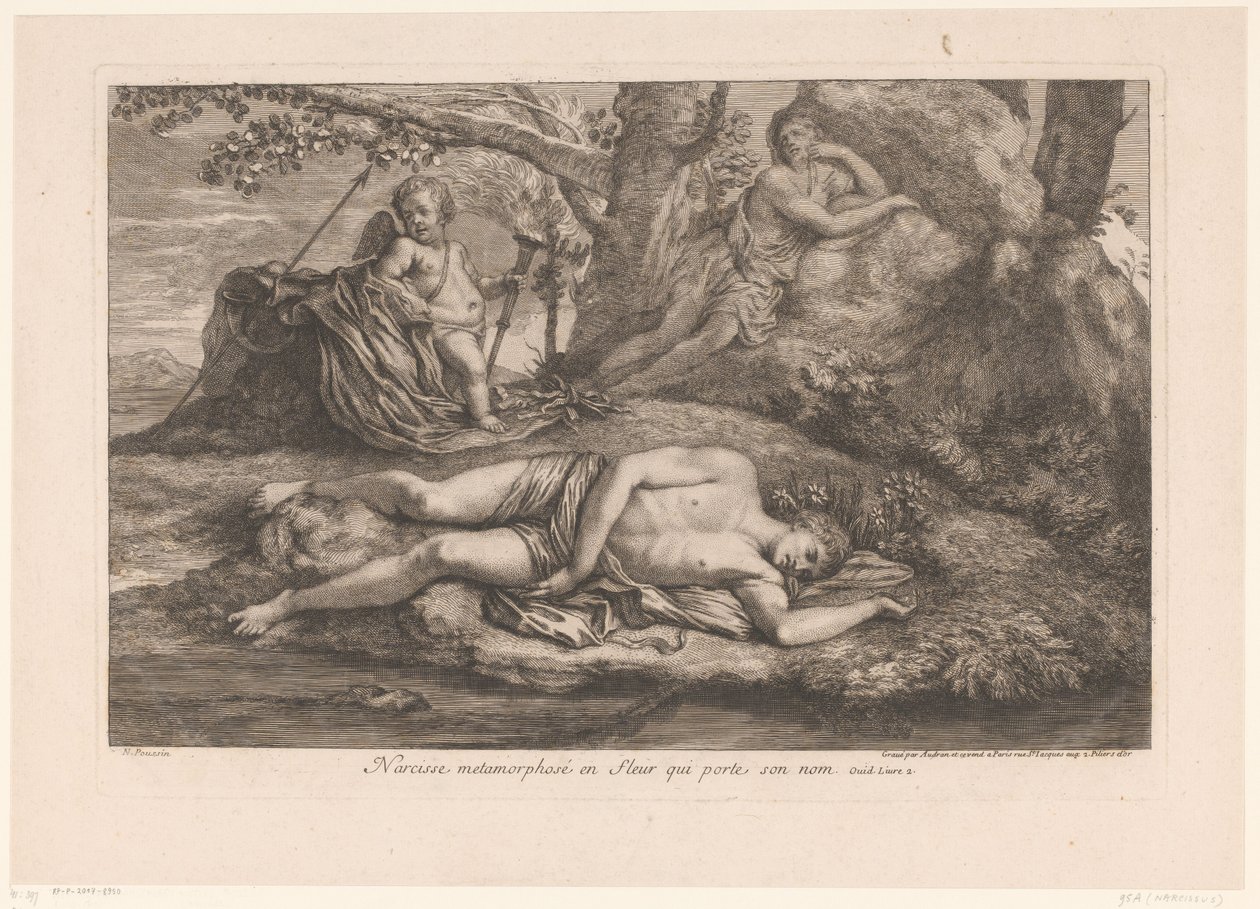 Narcissus en Echo door Gérard Audran
