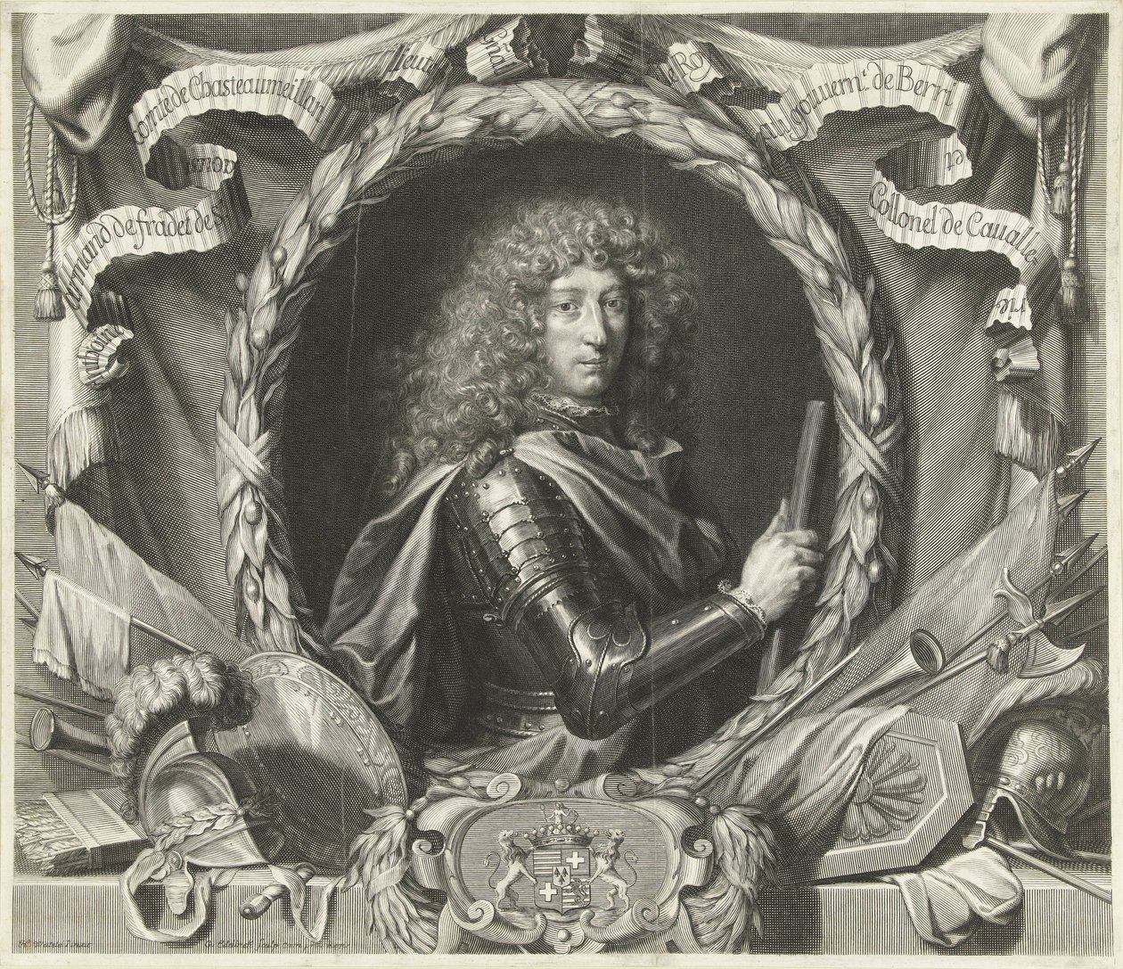 Portret van Antoine-Armand de Fradet de Saint-Aoust door Gérard Edelinck