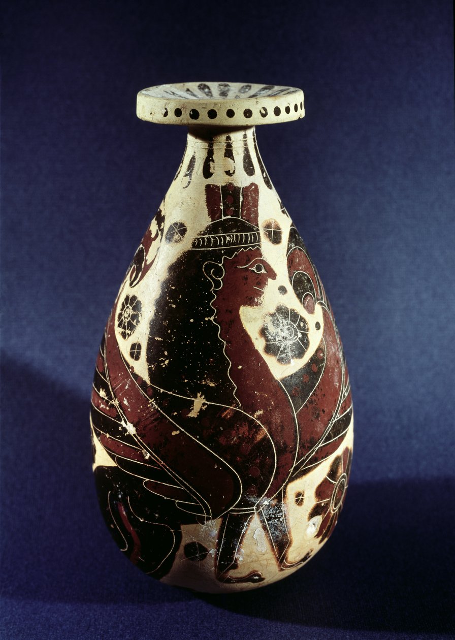 Proto-Corintische stijl vaas met een sfinx door Greek
