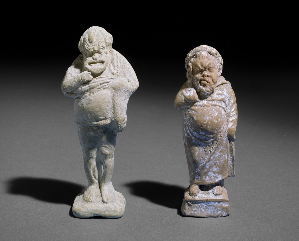 Terracotta beeldje van een mannelijke komische acteur, 400-201 v.Chr. door Greek