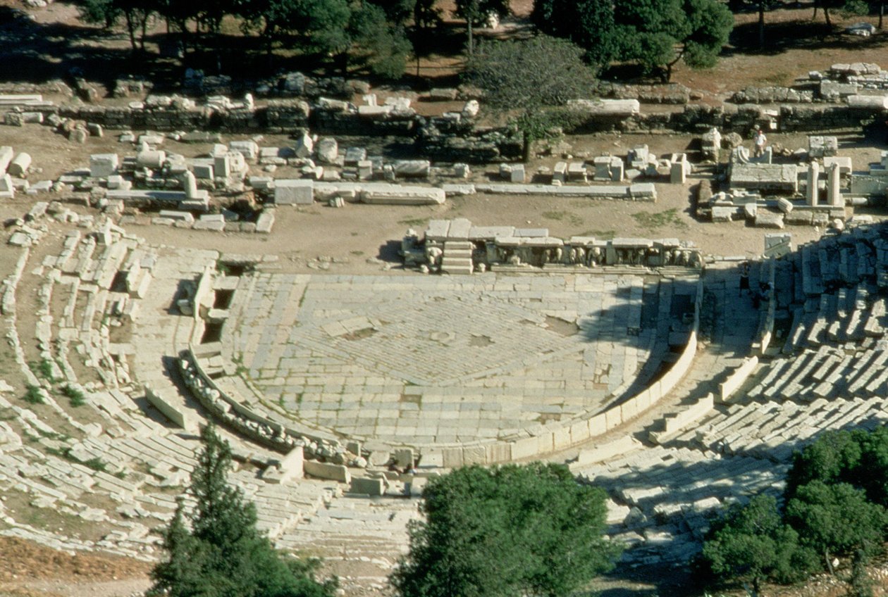 Theater van Dionysios, gezien van boven door Greek