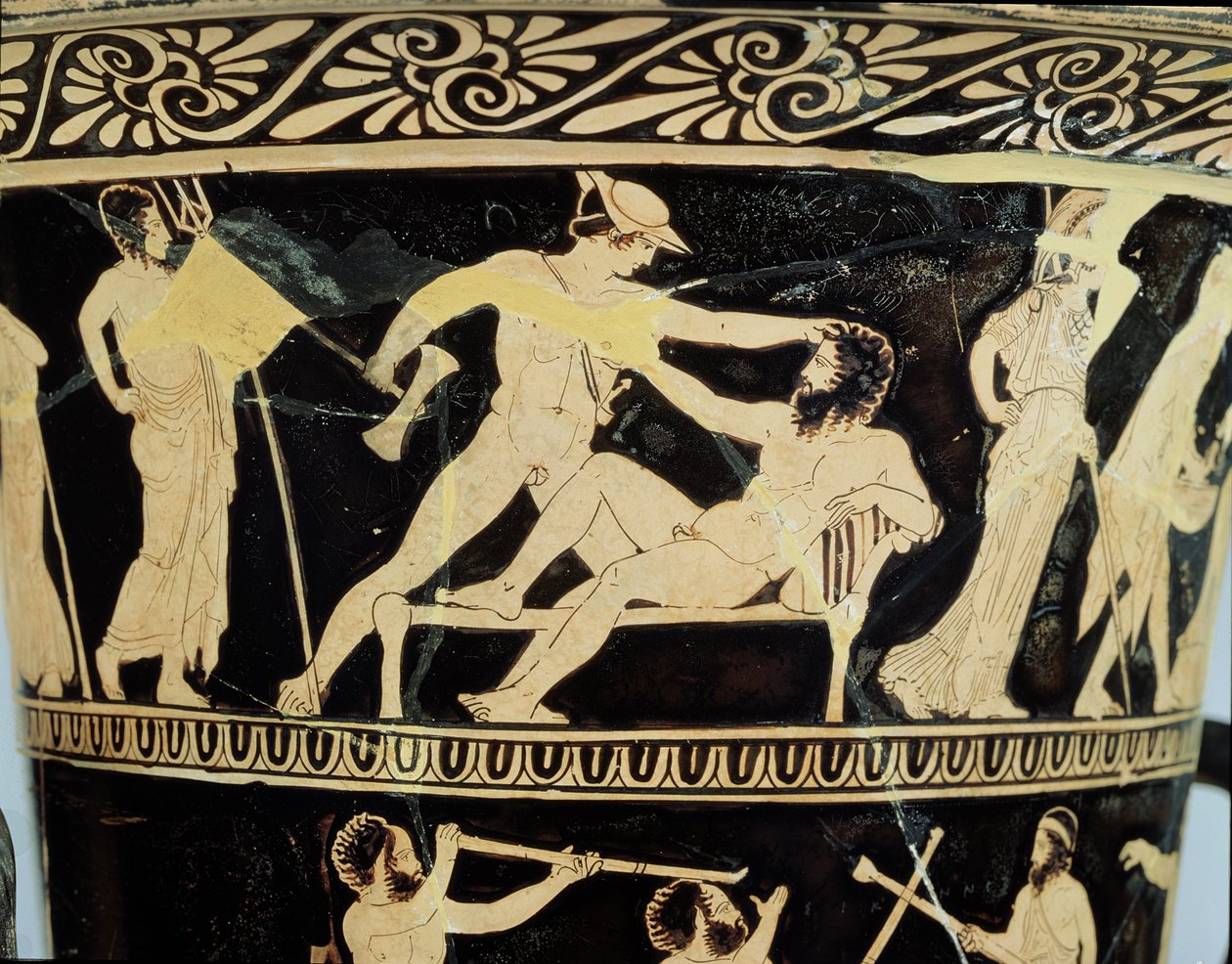 Attische roodfigurige kalix-krater (detail) door Greek