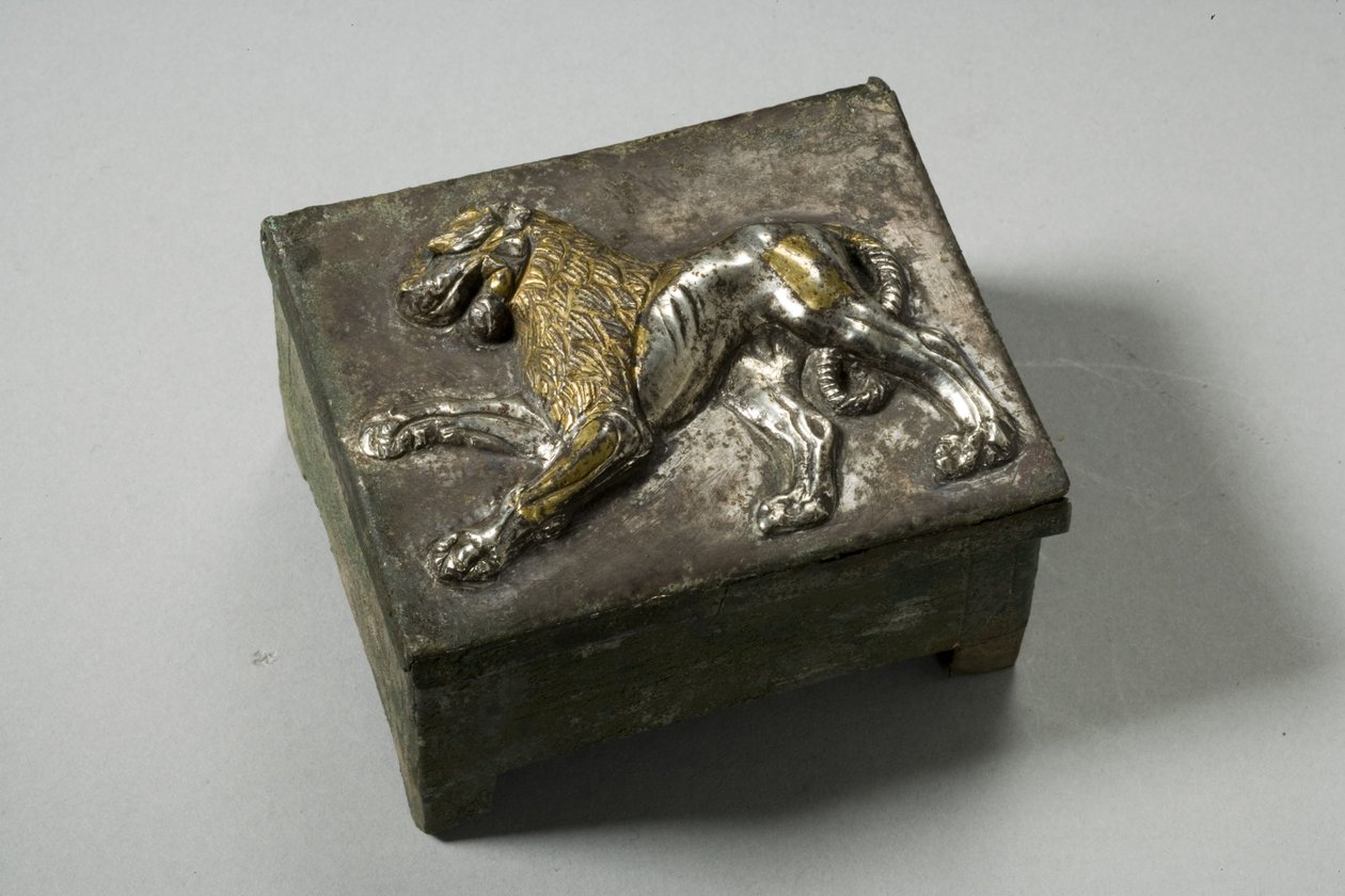 Doos, Hellenistisch (gedeeltelijk verguld zilver) door Greek
