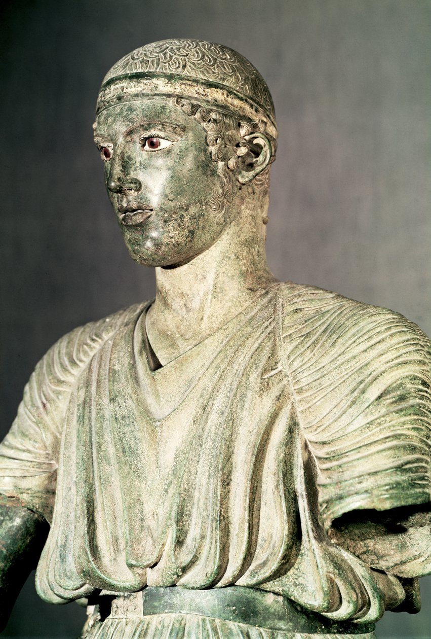 Detail van de Delphi Wagenmenner | Greek | Kunstafdruk