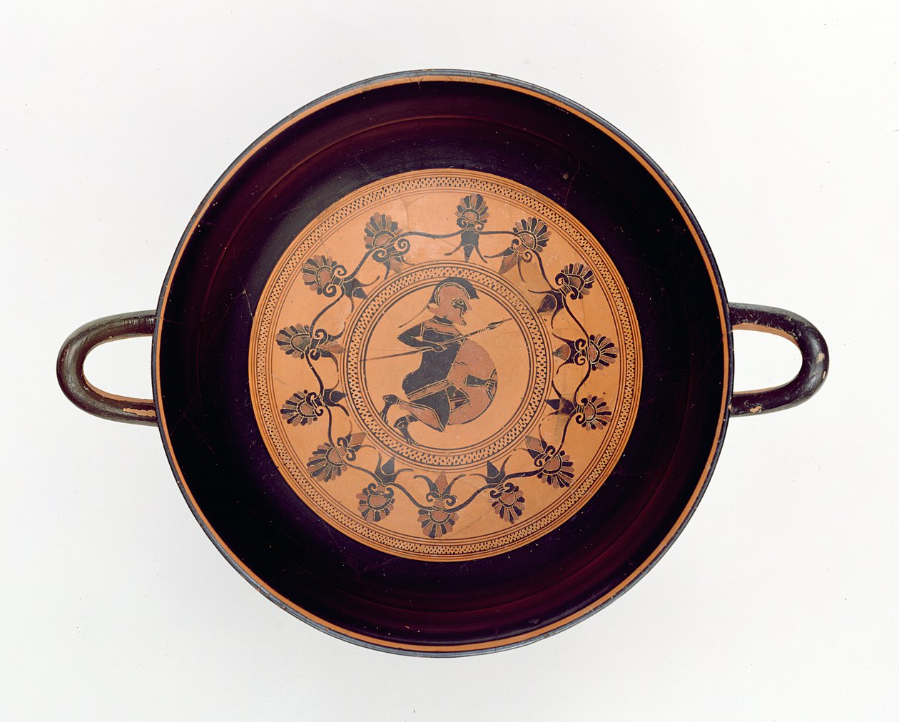 Siana Beker die een Krijger afbeeldt, c.560 BC door Greek