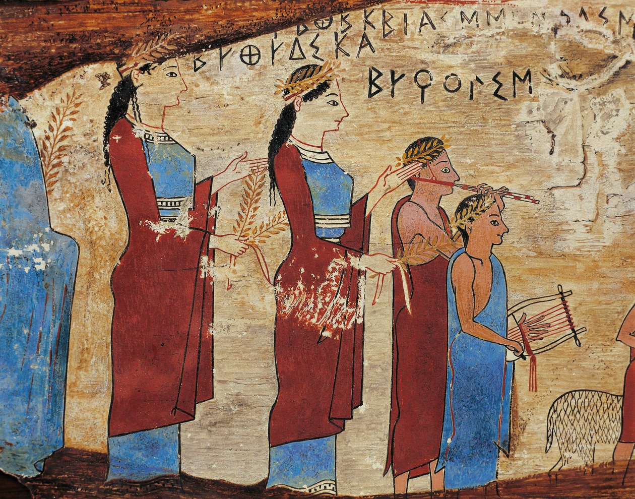 Votiefpaneel uit de Pitsa-grot bij Sikyon (detail) door Greek