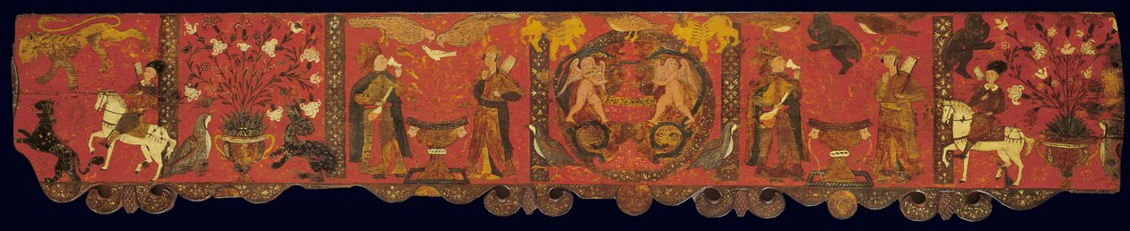 Deel van een decoratief paneel, van Rhodos, Dodekanesos door Greek School