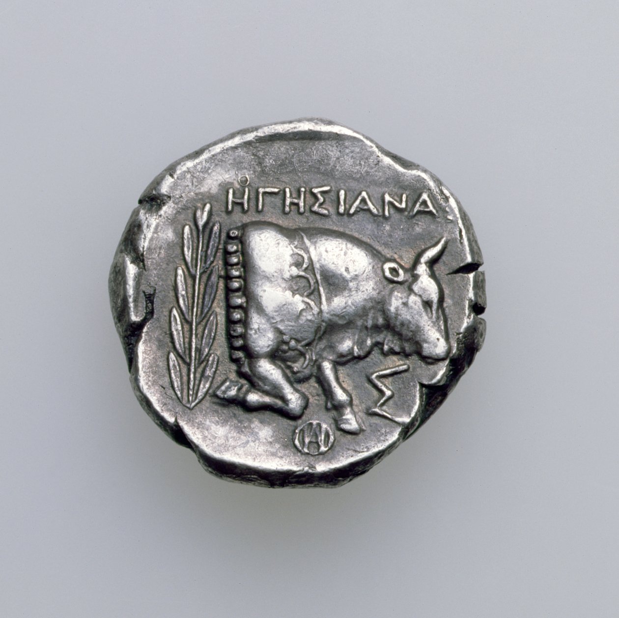 Tetradrachme van Samos, Ionië, met een stier, c.390 v.Chr. (achterzijde) door Greek School