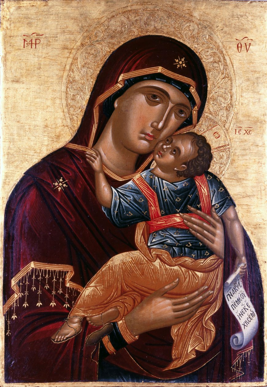 Onze Lieve Vrouw van Tederheid De Maagd Eleusa door Greek icon