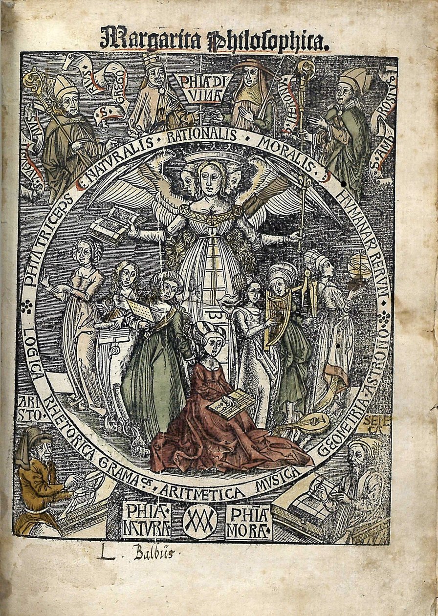 Margarita Philosophica. Titelpagina, 1504 door Gregor Reisch