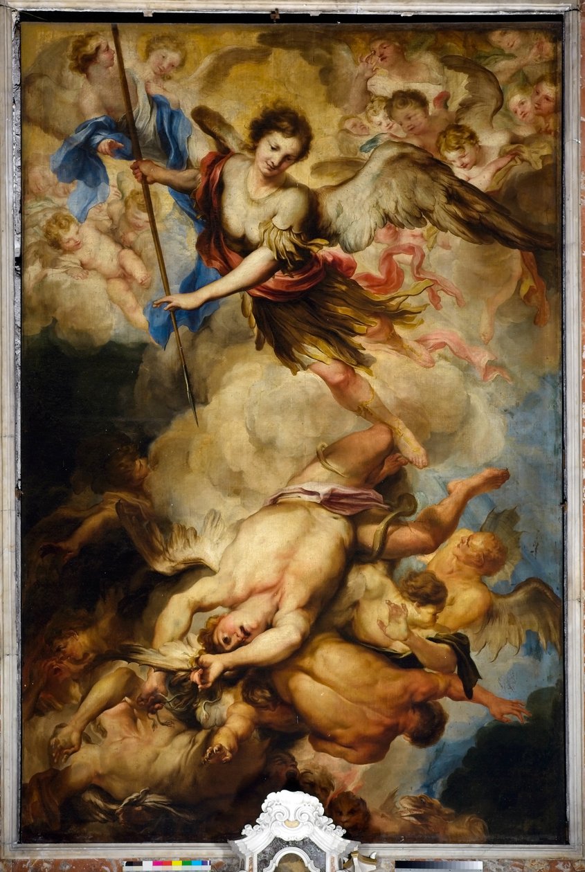 St. Michaël de Aartsengel verslaat de rebellenengelen, ca. 1680 door Gregorio De Ferrari