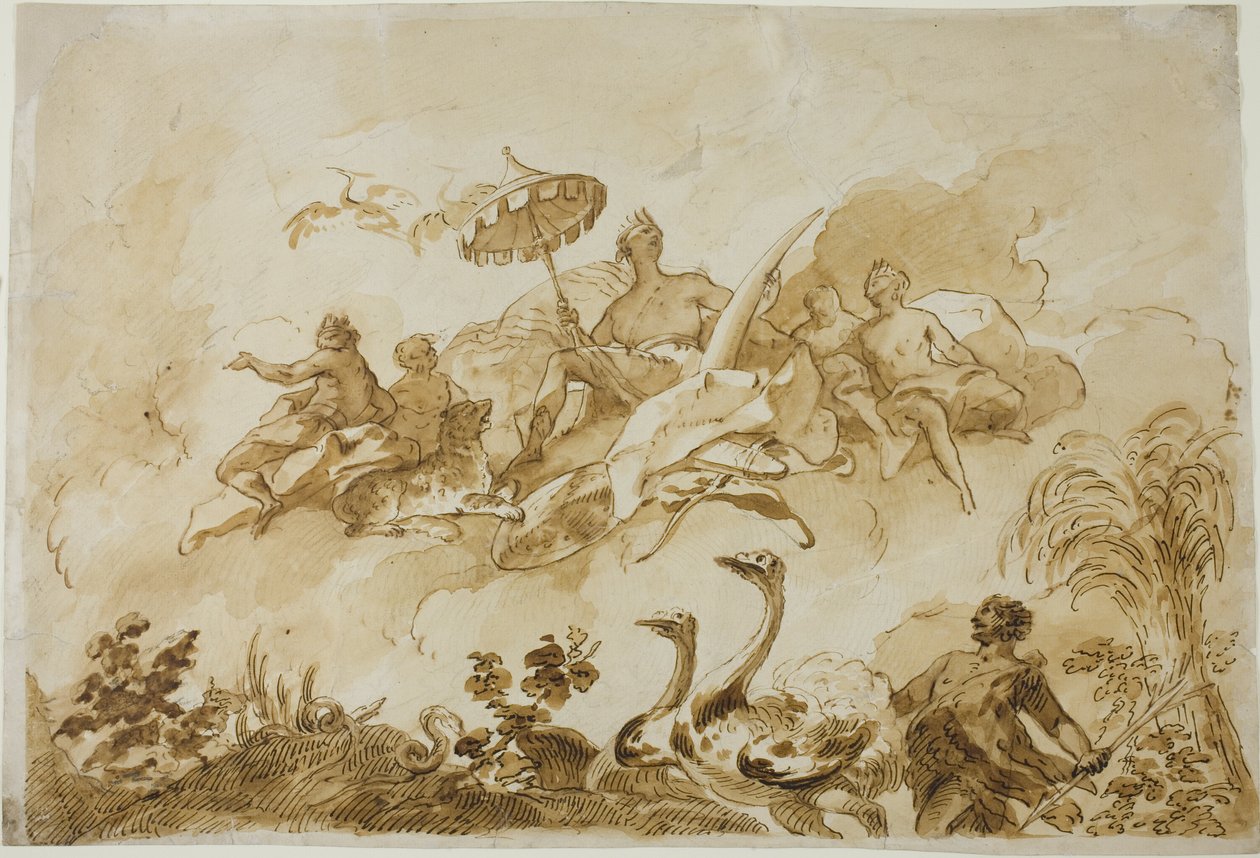 Allegorie van Afrika door Gregorio Guglielmi
