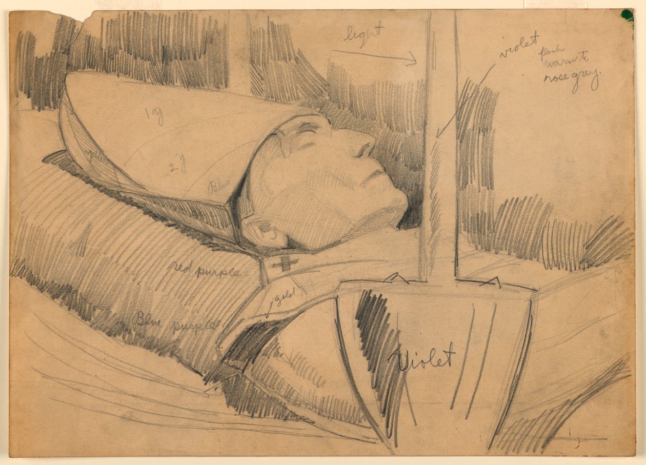 Funerair Portret van Kardinaal James Gibbons door Griffith Baily Coale