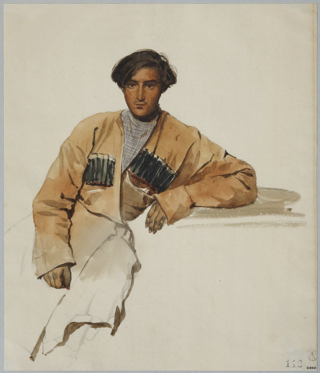 Portret van Christophor Dmitrievich Sanikidze, 1841 door Grigori Grigorevich Gagarin