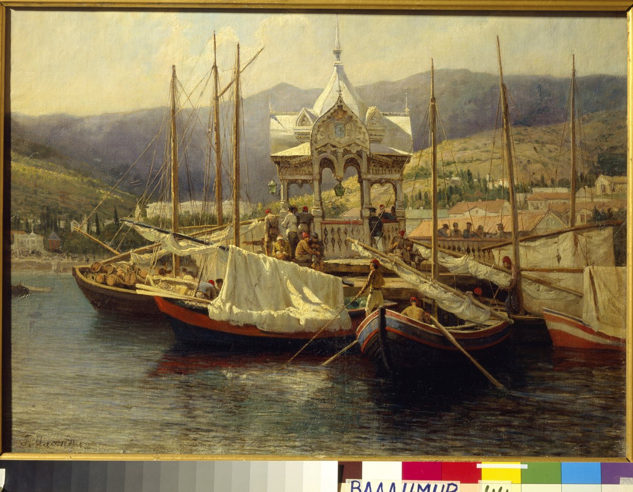 De haven van Jalta (Oekraïne) door Grigoriy Myasoyedov