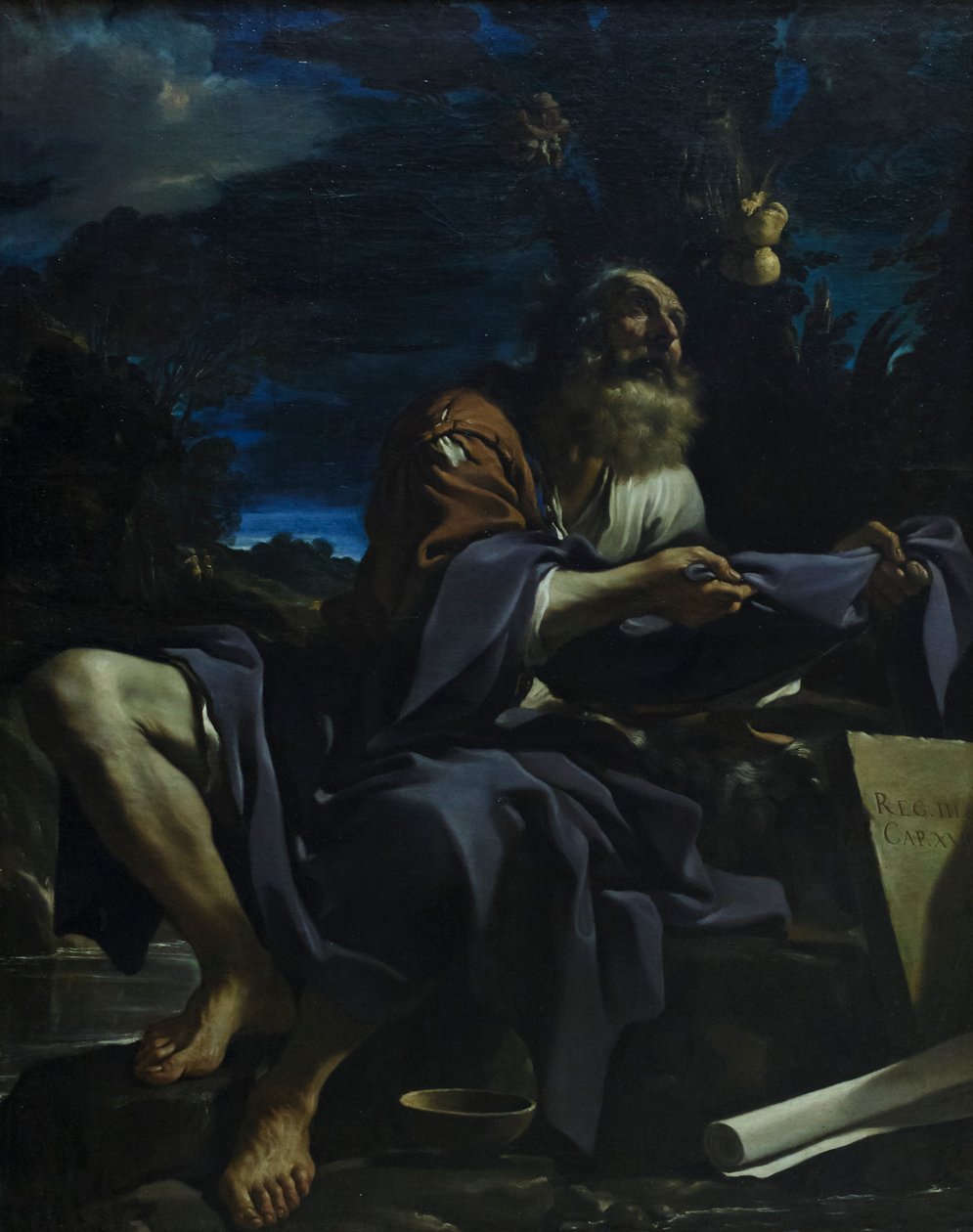 Elia gevoed door raven door Guercino (1591-1666)