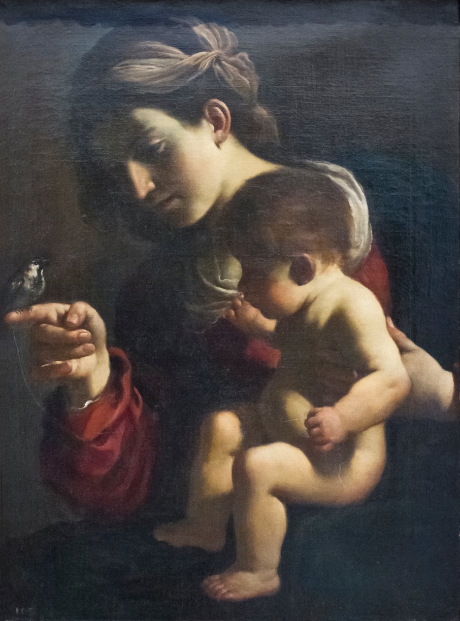 Madonna van de mus door Guercino (1591 1666)