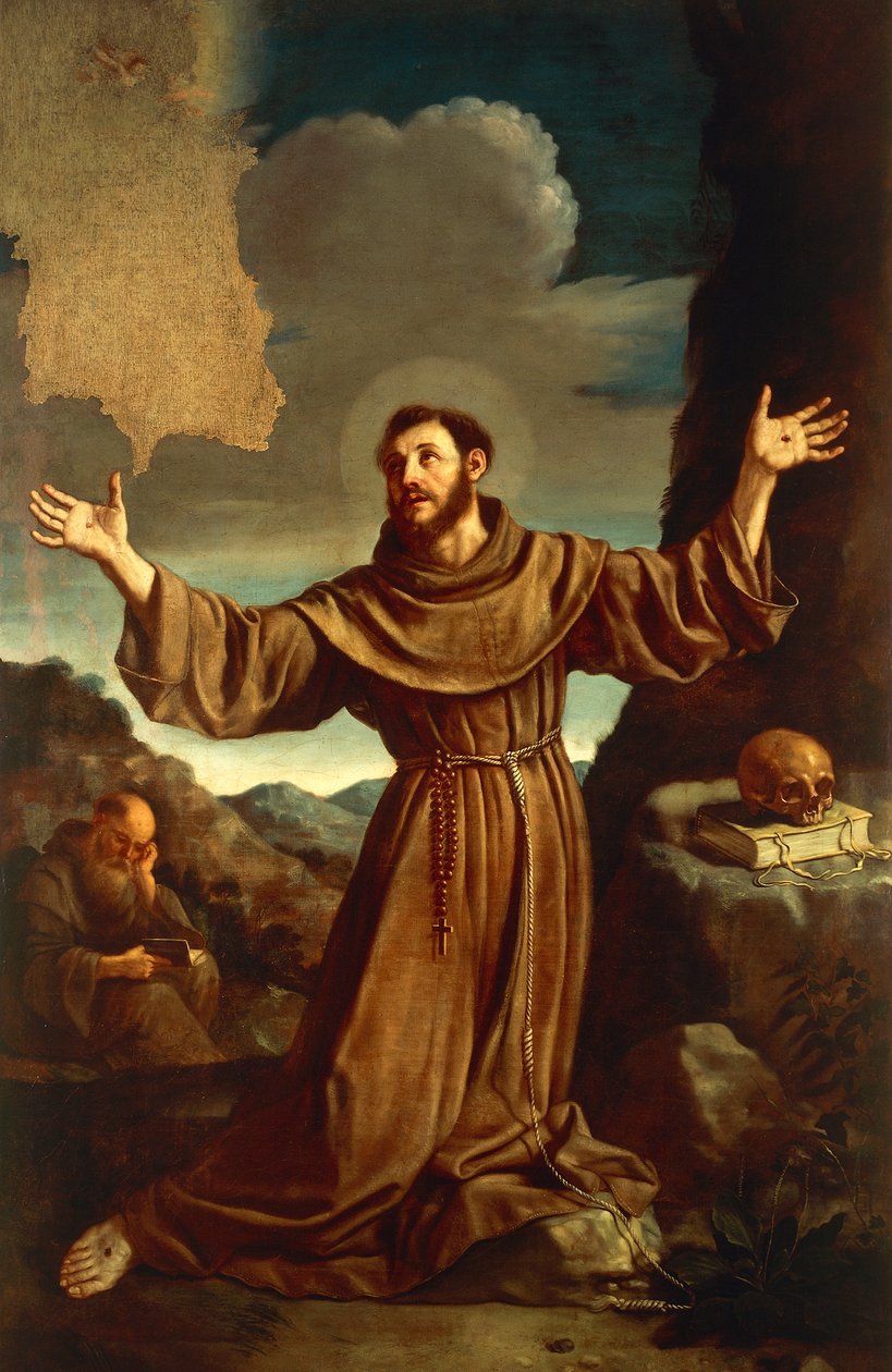 St. Franciscus van Assisi ontvangt de stigmata door Guercino