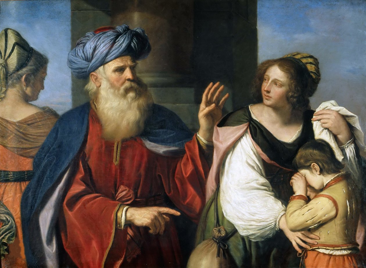 Abraham verdrijft Hagar en Ismaël, 1657 door Guercino
