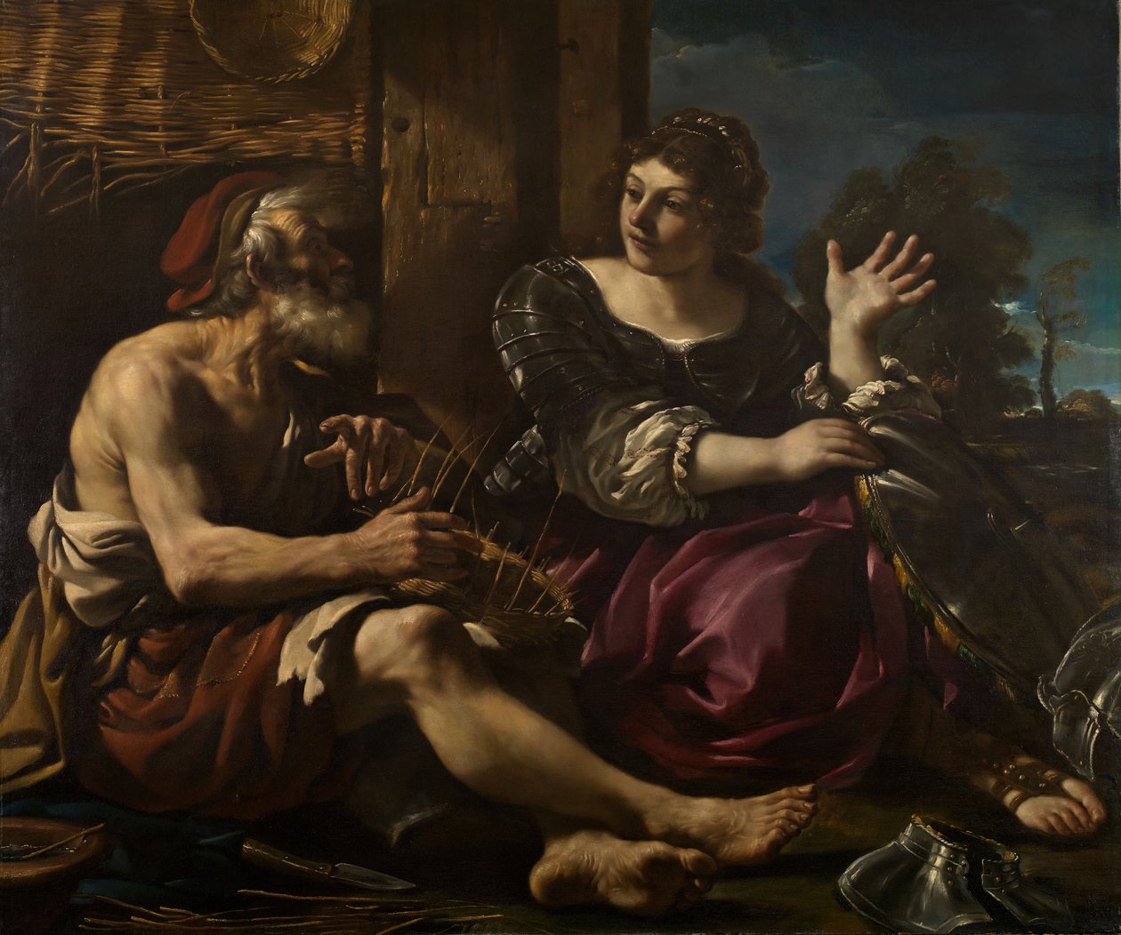 Erminia en de herder door Guercino