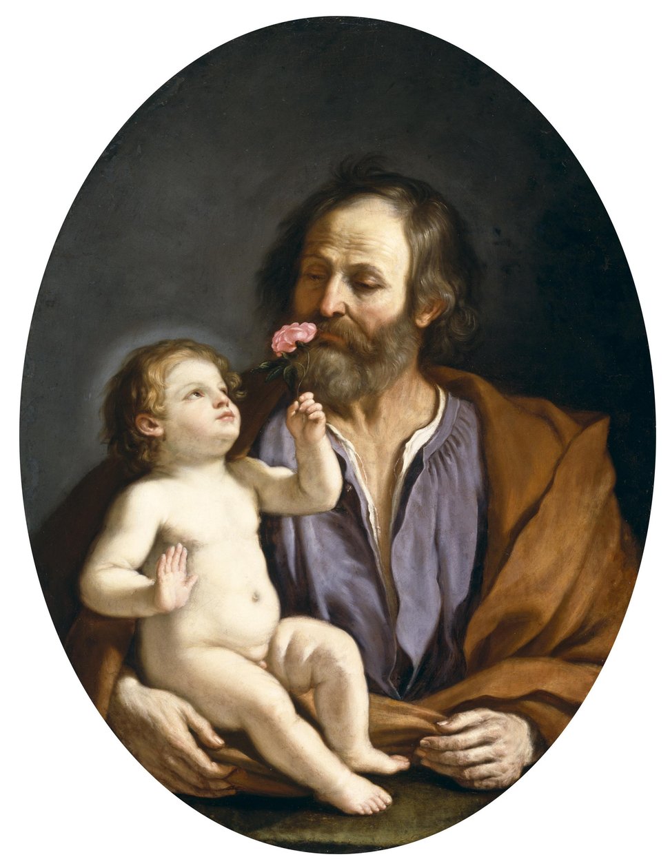 Guercino - Sint Jozef met het Christuskind, c.1637 door Guercino