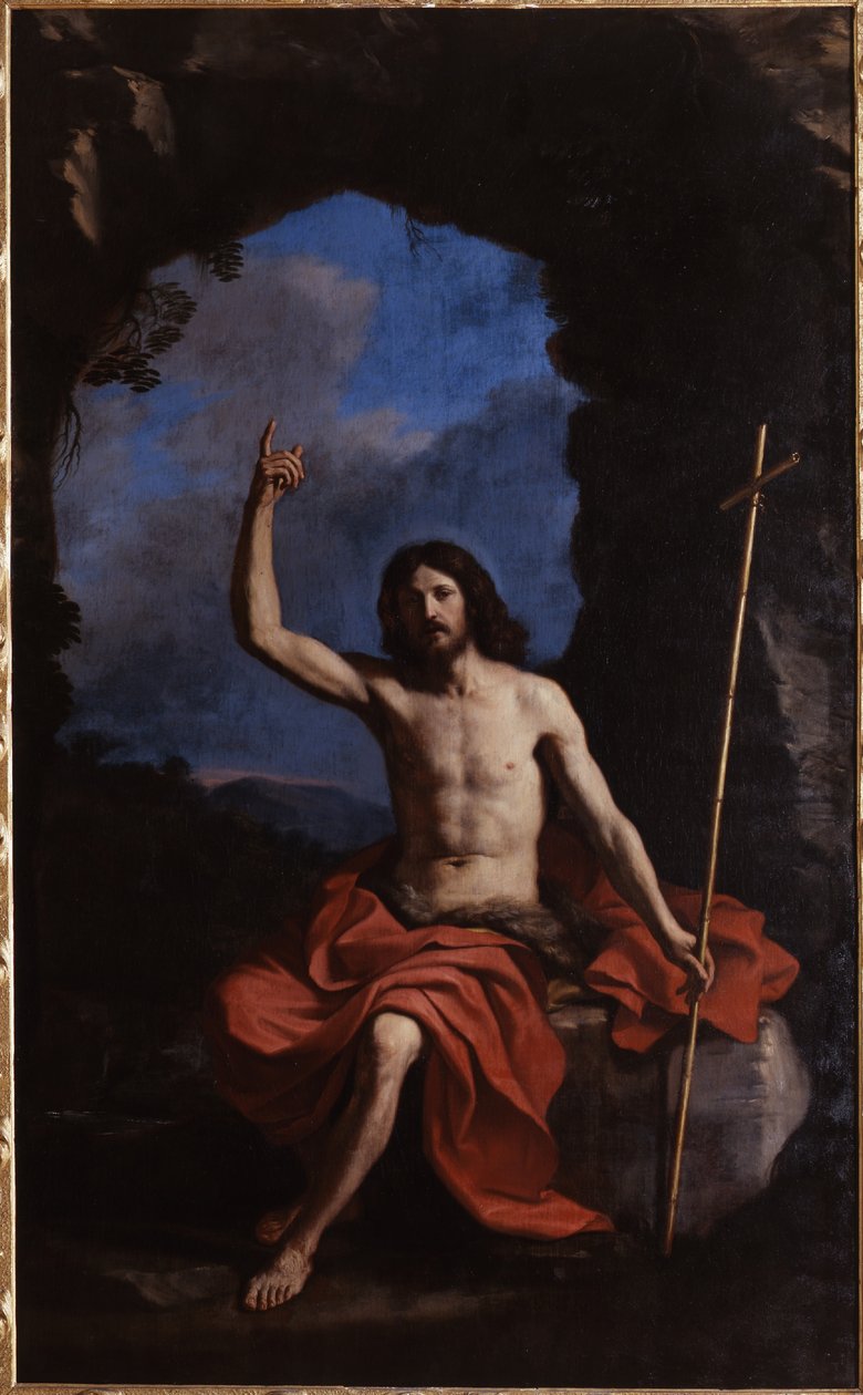 Guercino, Johannes de Doper in de woestijn, 1650 door Guercino