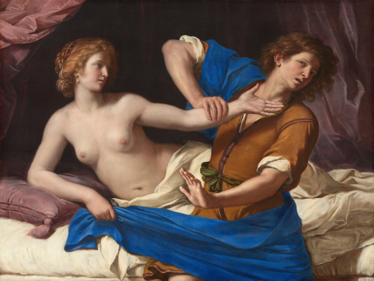 Jozef en de vrouw van Potifar door Guercino