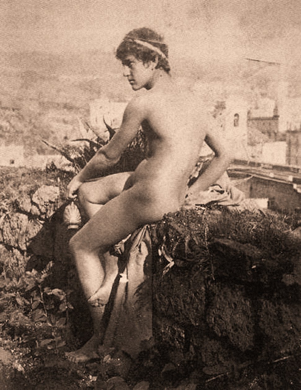 Portret van Vincenzo Galdi, Posillipo, Napels 1895 door Guglielmo Plüschow