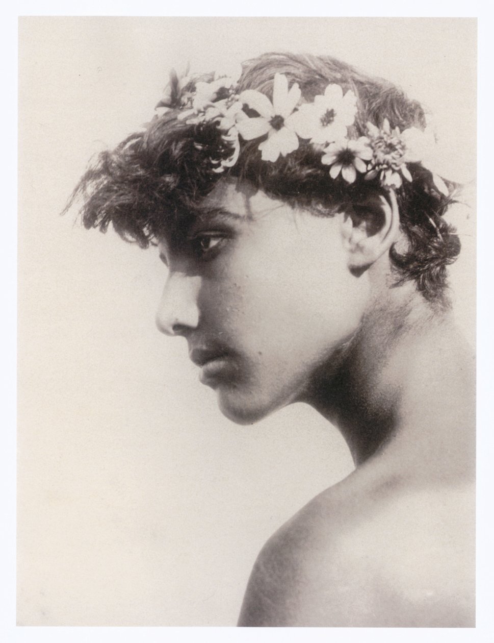 Portret van een jongen (foto) door Guglielmo (1852 1930) Plüschow