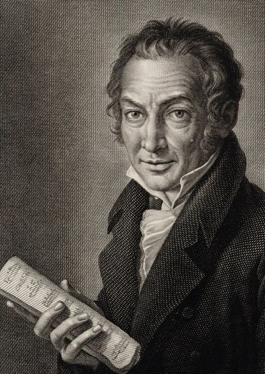 Portret van de componist Nicola Antonio Zingarelli 1752-1837, 1816 door Guglielmo Morghen