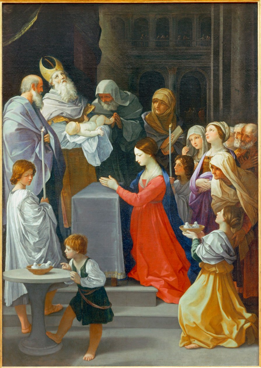 La Purification de la Vierge - De zuivering van Maria ... door Guido (follower of) Reni