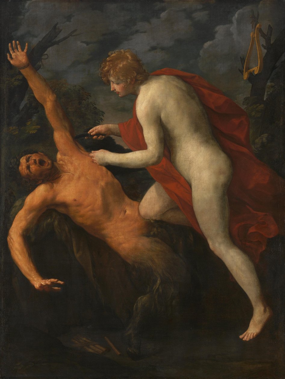 Apollo martelt Marsyas door Guido Reni