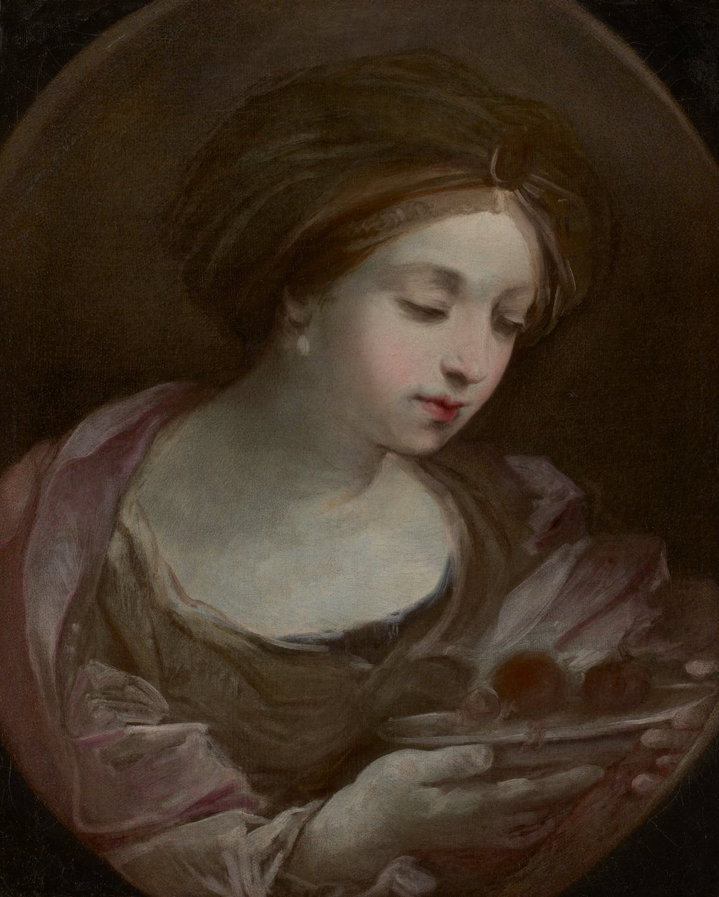 Buste van een vrouw met een tulband door Guido Reni