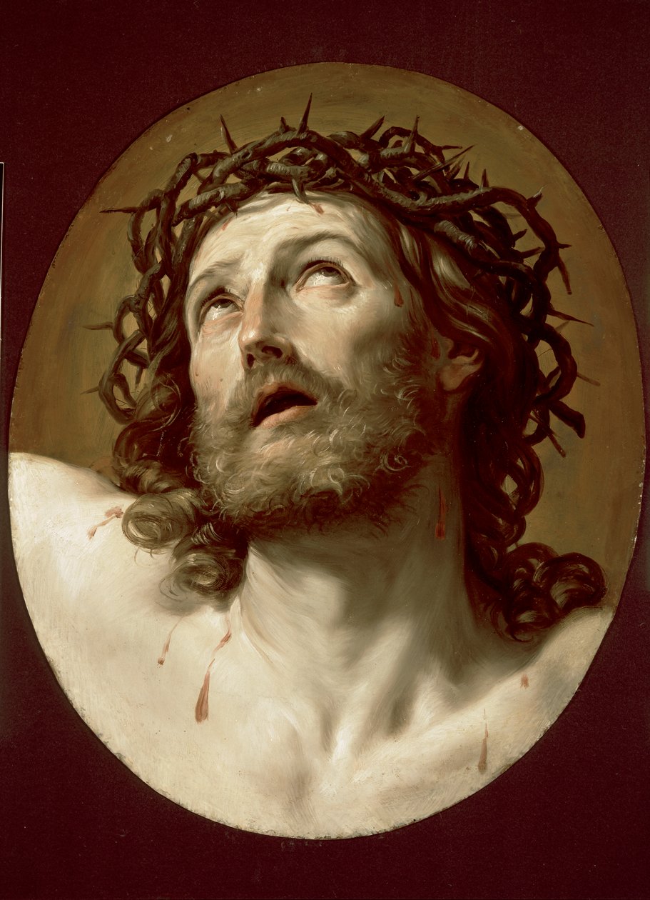 Hoofd van Christus met Doornenkroon, vroege 1630s door Guido Reni