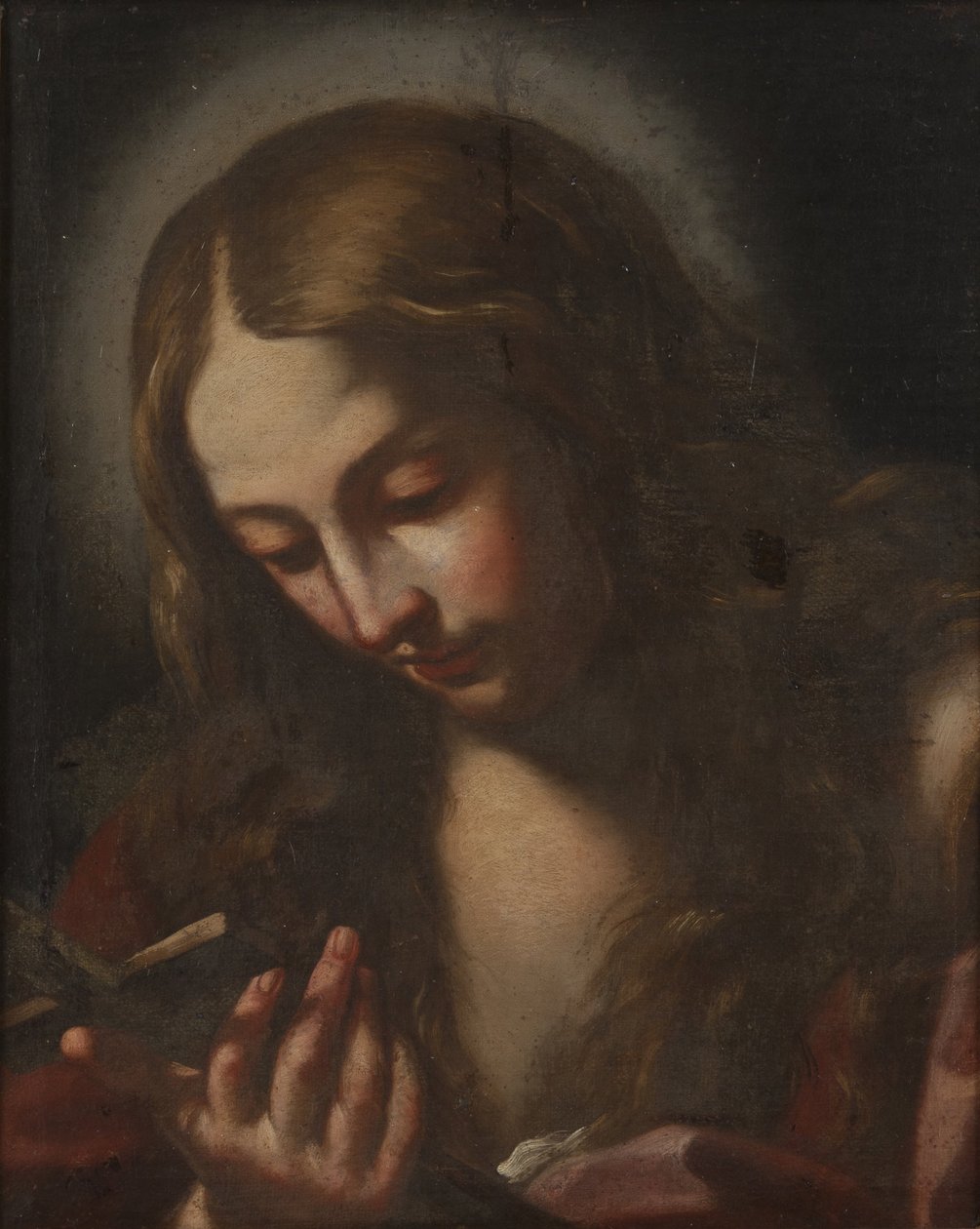 Magdalena met kruis door Guido Reni