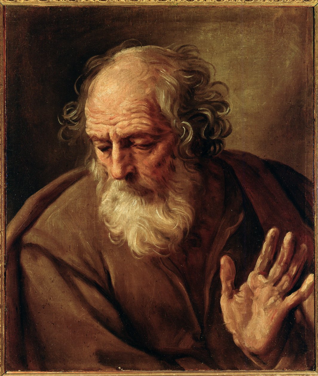 Portret van Sint Jozef Schilderij door Guido Reni, genaamd De Gids (1575-1642) 1640-1642 Olieverf op doek Dim 65x53 cm Rome, Galleria Nazionale d