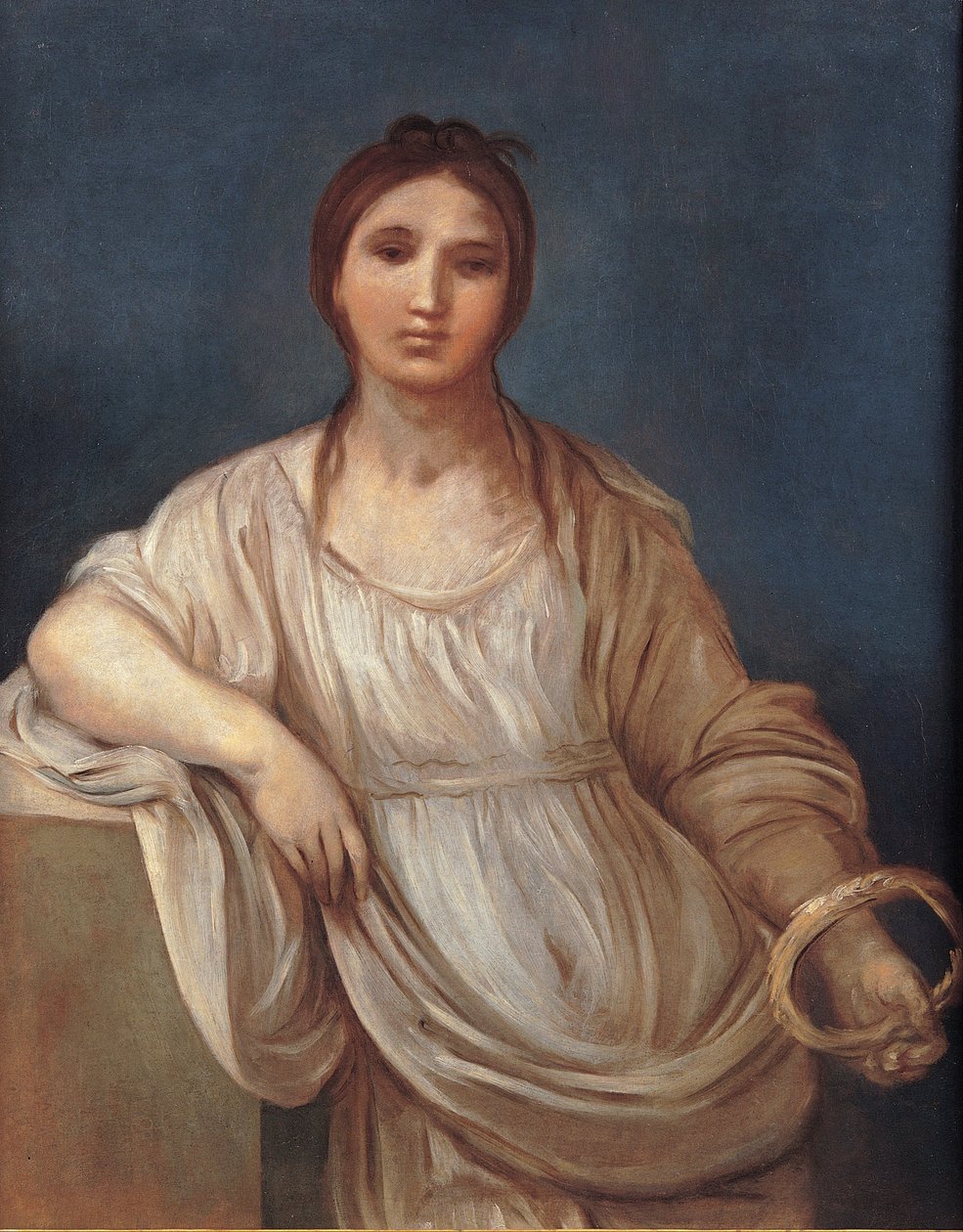 Portret van een meisje met een kroon door Guido Reni