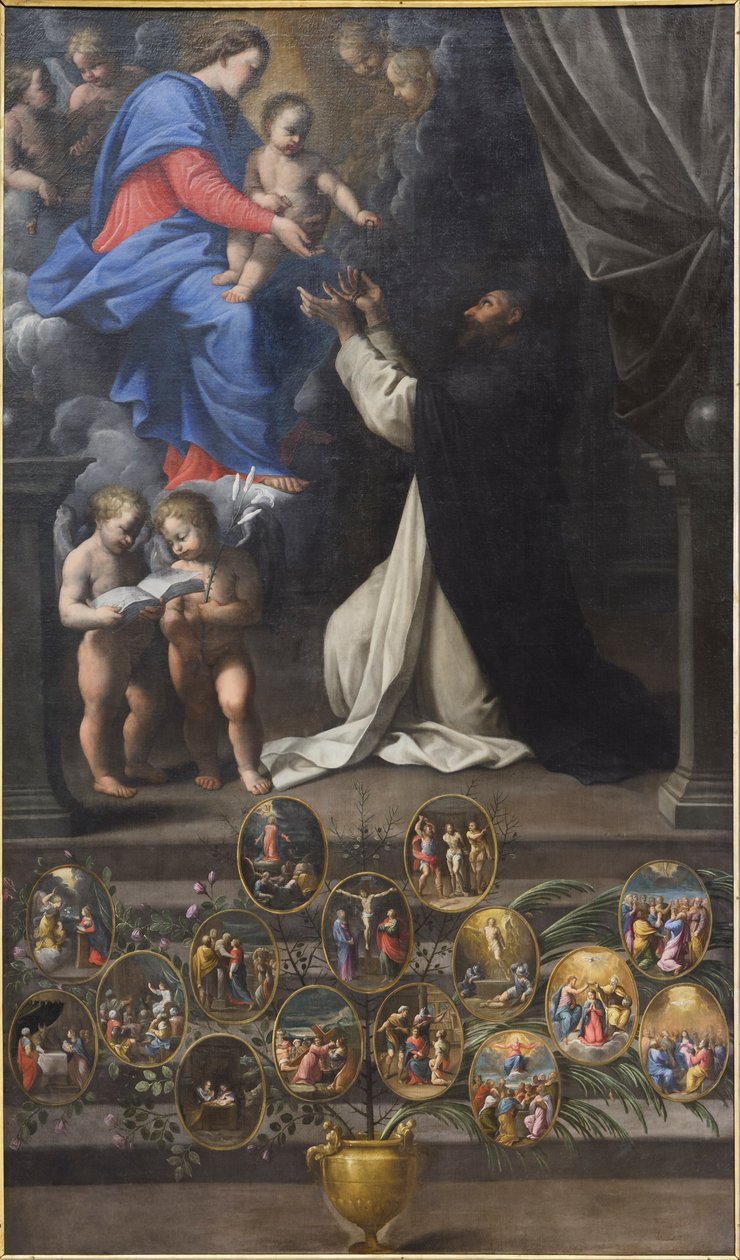 De koningin van de rozenkrans door Guido Reni