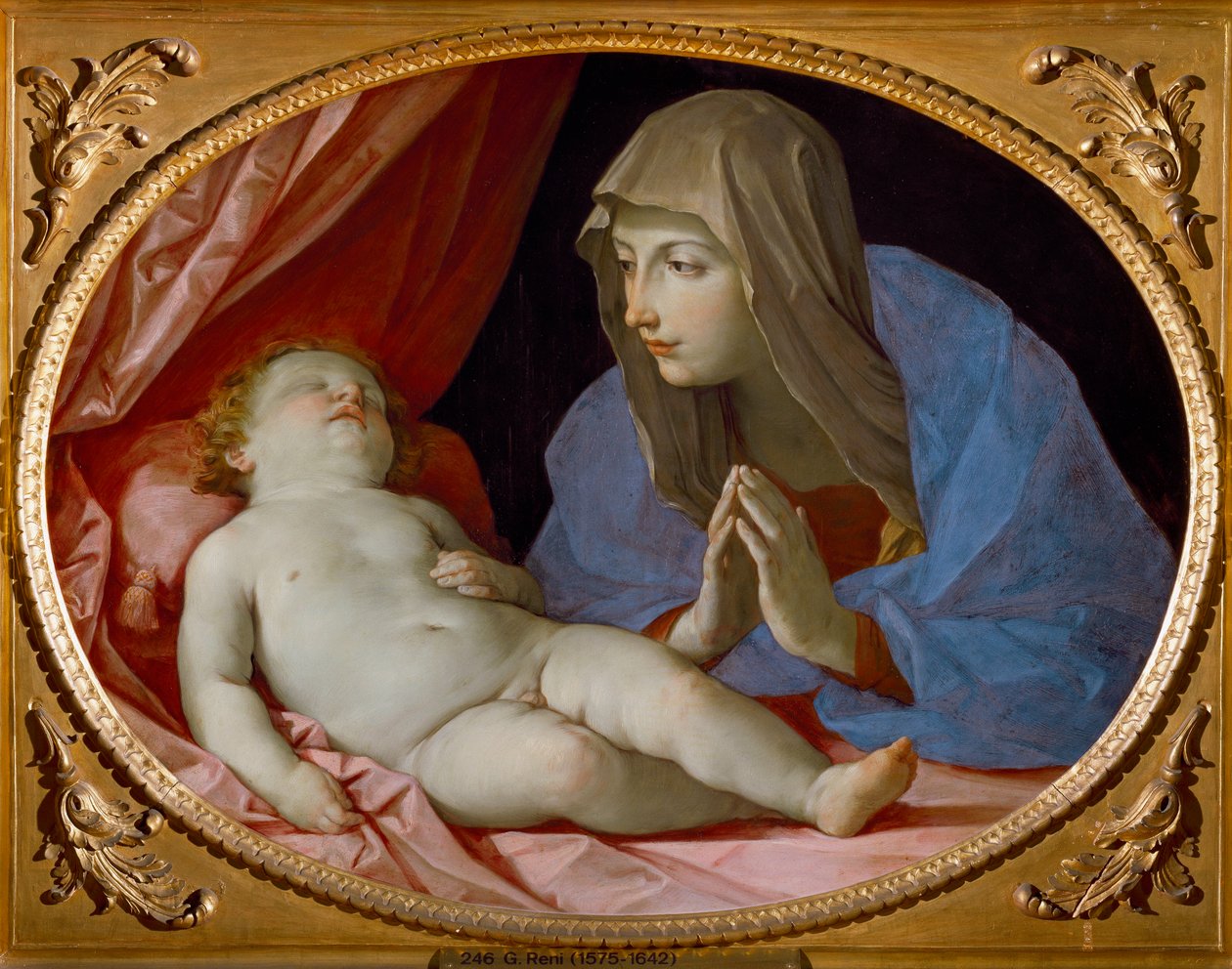 Maagd en slapend kind door Guido Reni