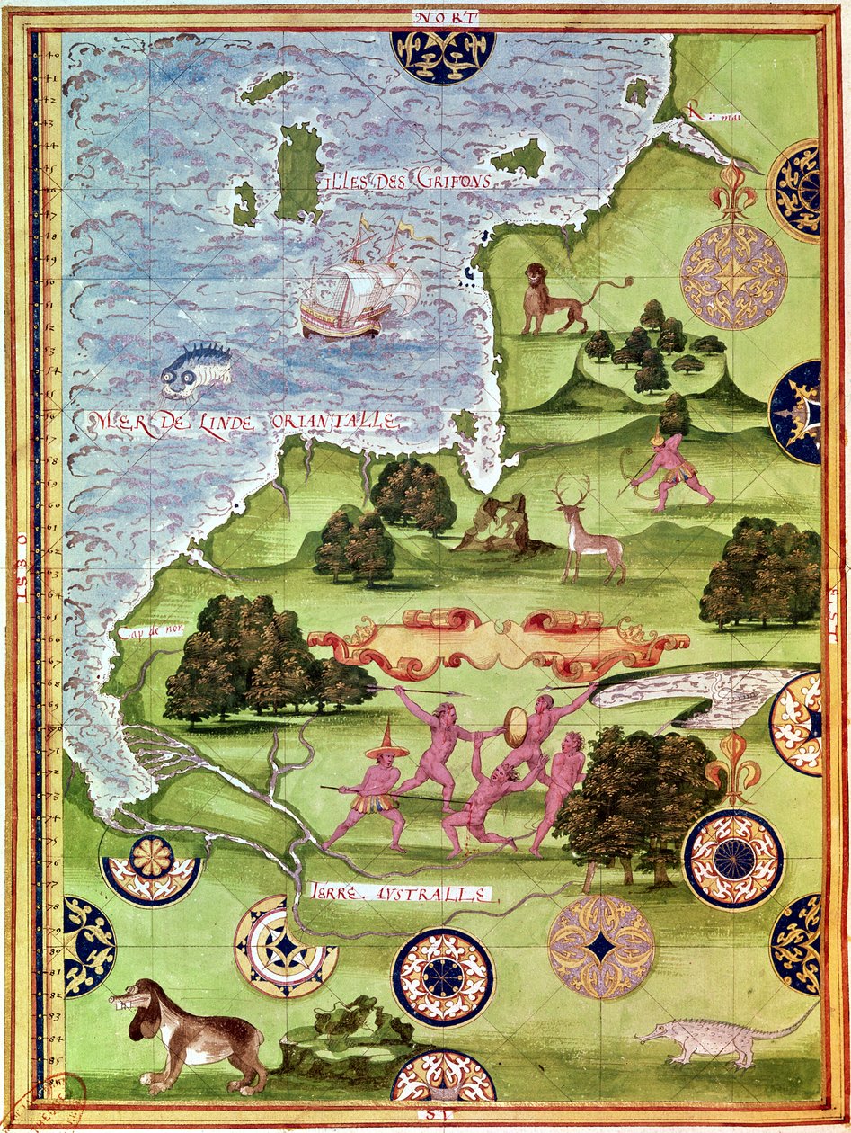 Fol.34v Kaart van Australië, uit 