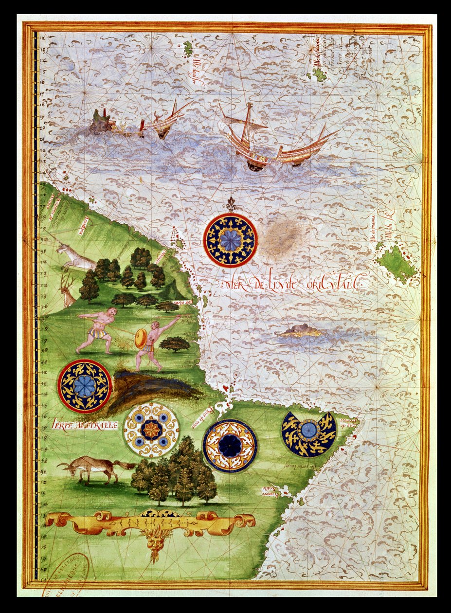 Fol.41v Kaart van Australië, uit 
