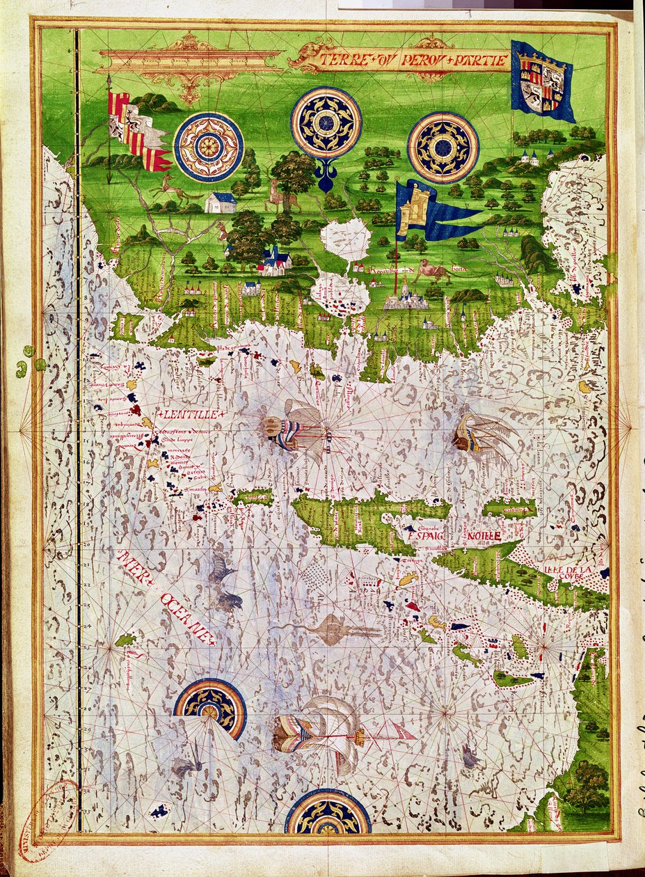 Fol.47v Kaart van Peru, uit 