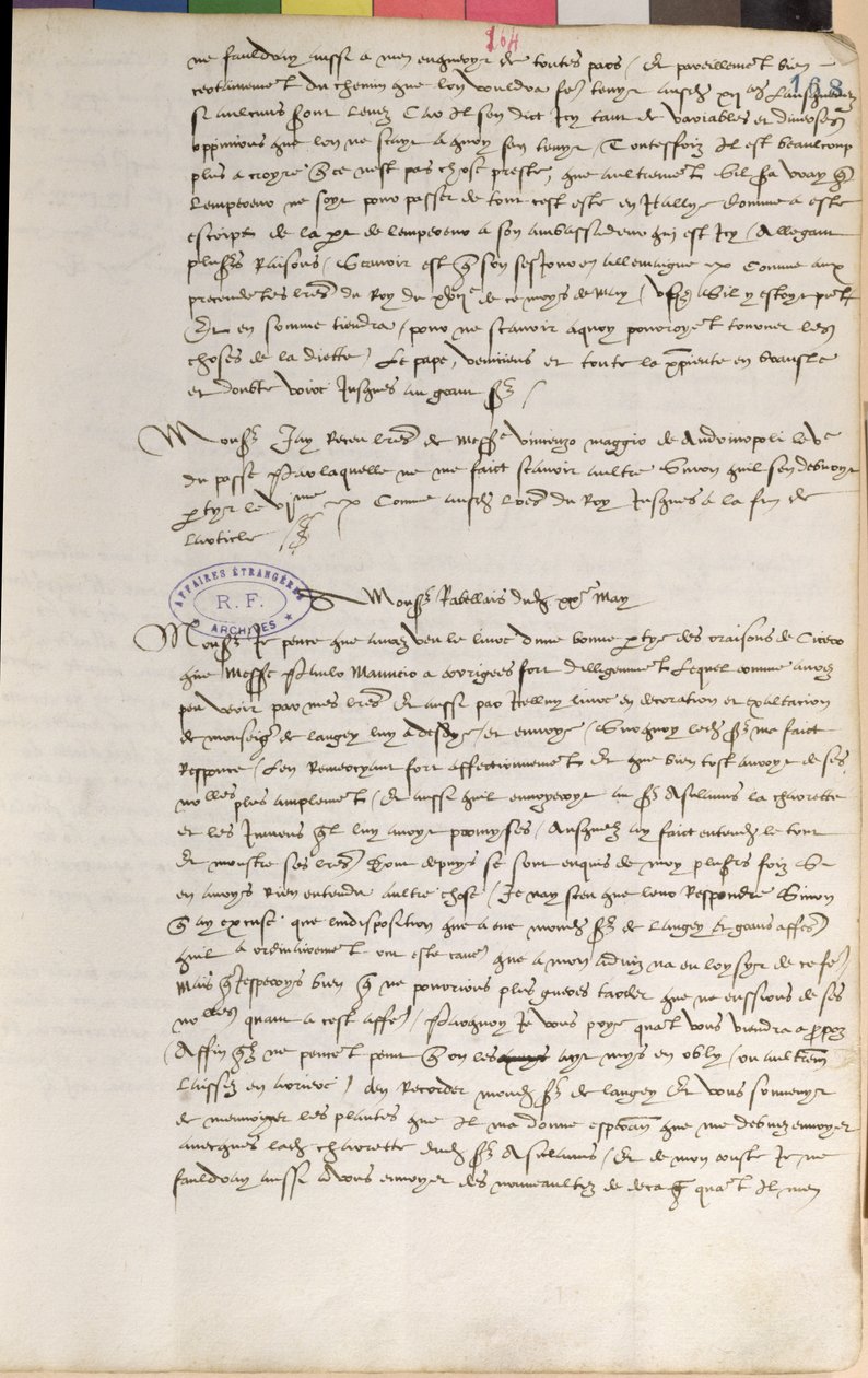 Brief van Guillaume Pellicier (c.1490-1568) aan Francois Rabelais (c.1494-1553), 20 mei 1541 door Guillaume Pellicier