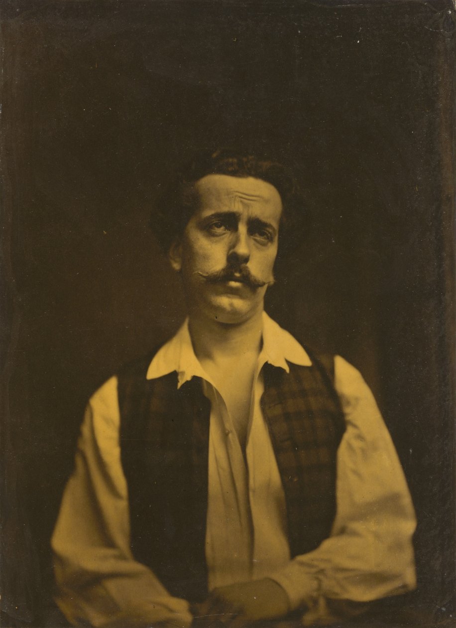 Pijnlijke herinnering of pijnlijke gedachten,1854-1856, gedrukt 1862 (foto) door Guillaume Benjamin Armand Duchenne de Boulogne